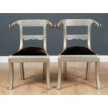 A group of Eastern pressed metal mounted furniture to include a pair of chairs with rams head