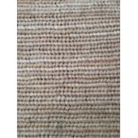 A large contemporary woven jute rug, 232cm wide x 436cm long.Condition report: In good used