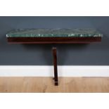 A 19th century rosewood marble topped console table with shaped bracket support, 73cm wide x 29cm