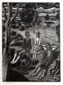 Eric Ravilious (1903-1942) Children in a Park, wood engraving, numbered IV/XXV, 17 x 12cm