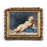 Gottlieb Holder (19th century) The Christ child, signed and dated '39, on ivory, 11 x 13.5cm