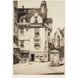 Alexander P Thomson (1887-1962) Knox's House, Edinburgh, etching, pencil signed in the margin, 25