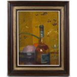 Alfred Wolmark (1877-1961) Still life with bottle, signed and dated 1911, oil on canvas board, 38