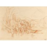 Wilfrid Gabriel de Glehn (1870-1951) Study for 'The Enchanted Isle' c.1924, studio stamp numbered
