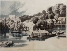 Richard Havell after William Havell 'Wallingford Castle taken in 1810 while the bridge was