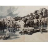 Richard Havell after William Havell 'Wallingford Castle taken in 1810 while the bridge was