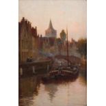 William Teulen Blandford Fletcher (1858-1936) 'Quai Ste Anne (?) Bruges', signed and dated 1904,