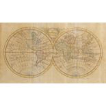 G Rollos 'An Accurate Map of the World', engraving, hand-coloured, 17.5 x 30.5cm; a map of North