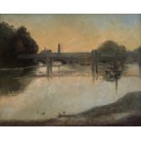 James Dring (1905-1985) A Thames River Bridge, signed, oil on canvas, 39 x 49.5cm