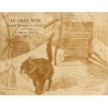 Adolphe Willette (1857-1926) Le Chat Noir, envelope design for Rodolpe Salis founder of Le Chat