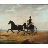 Attributed to John Dean Paul (1775-1852) A horse drawn cart with driver, oil on canvas, 49 x 60cm