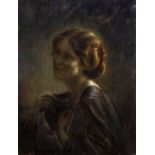 Agatha Walker (1888-1980) Portrait of Lucy Zelie Durnford, head and shoulders, pastels, 62 x 48cm;