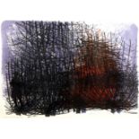 Bernard Cheese (1925-2013) Bonfire in a hedgerow, lithograph in colours, pencil signed, titled,