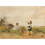 Tom Paterson (19th/20th century) Playtime, a pair, signed, watercolours, 35 x 48cm (2)