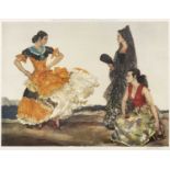 After Sir William Russell Flint The Dance of a Thousand Flounces, print in colours, pencil signed by