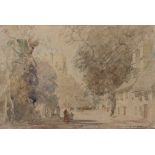 William Lee Hankey (1869-1952) A village Street, signed, watercolour, 13.5 x 20cm