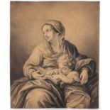 Bernard Lens (18th century) Mother and child, signed with monogram and dated 1727 (?), inscribed