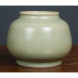 A green Celadon glazed Buller vase by Agnete Hoy signed to the bottom NH by Bullers made in