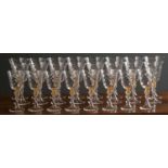 A set of twenty four Carlo Morretti drinking glasses comprising eight large, eight medium and