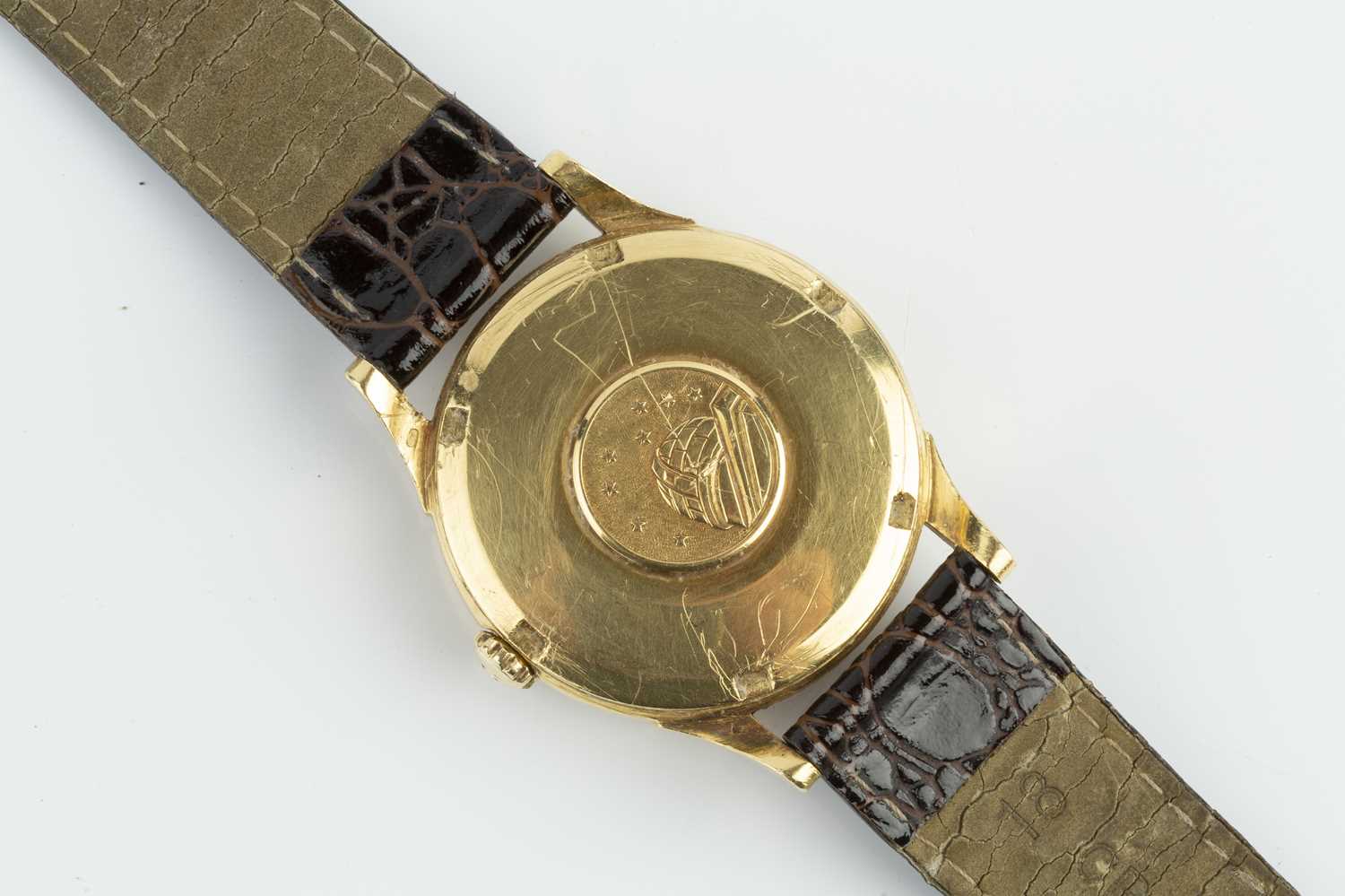 A 'Constellation' automatic wristwatch by Omega, the circular gilt dial with black baton markers, - Image 2 of 12