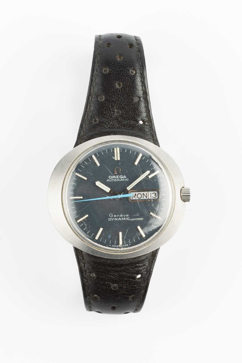 A stainless steel 'Dynamic' automatic wristwatch by Omega, circa 1970, the circular dial with