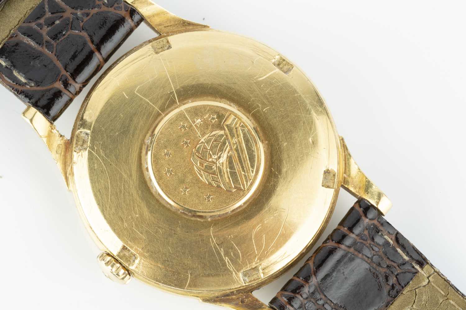 A 'Constellation' automatic wristwatch by Omega, the circular gilt dial with black baton markers, - Image 5 of 12