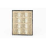 A silver rectangular easel back perpetual calendar, by John Collard Vickery, London 1928, containing