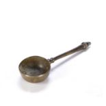 Buddhist monks bronze drinking ladle Indian bowl of semi-circular form with the end of the handle in