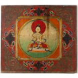 Painting of White Tara as a Buddha Tibetan, 18th/19th Century painted on wood, probably from