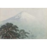 Ginnosuke Yokouchi (1870-1942) 'Mount Fuji' watercolour, signed lower left 32.5cm x 49cmCondition