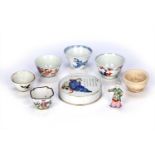 Small group of ceramics Chinese, 18th Century and later to include a blue and white tea bowl