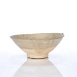 Buncheong tea bowl Korean, 16th Century with a pale crackle glaze, 15cm acrossCondition report: Some