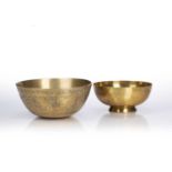 Gilt bronze 'sounding bowl' Tibetan, late 19th Century with a fundamental tone B 3rd octave 240 Hz