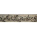 18th Century Chinese School 'Nine bends of the river at Wuyishan Fujian Province' watercolour and