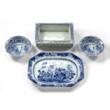 Group of blue and white porcelain Chinese and Japanese, 18th Century and later to include a blue and
