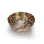 Satsuma millefleur bowl Japanese, Meiji period signed, 18.75cm diameterCondition report: Possible