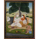 Pahari kangra school Indian depicting Shiva and his family, 23.5cm x 20cmCondition report: At