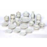 Set of miniature white vessels Korean, Joseon dynasty (1392-1897) comprising of plates, censers,