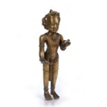 Bronze cast figure of a Buddhist deity Western Tibet, circa 11th/12th Century the standing figure