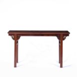 Hardwood altar table Chinese, in the Ming style with fluted supports, 143cm long x 44cm deep x