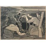 George Bissill (1896-1973) A Fall of Bind signed (lower right) pen, ink, and grey wash 28 x 38cm.
