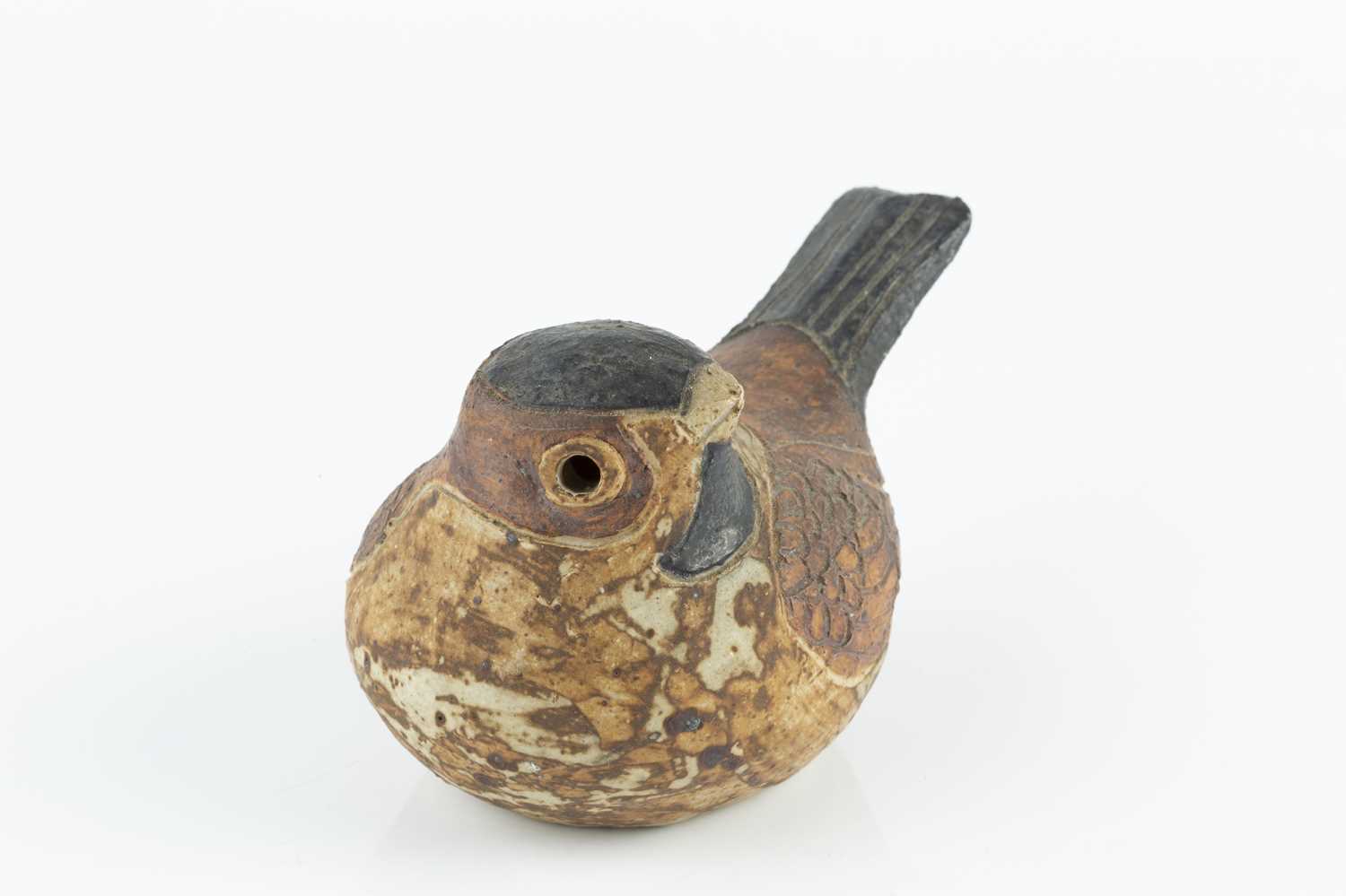 Rosemary Wren (1922-2013) at Oxshott Pottery Bullfinch impressed pottery seal 14.5cm high. - Image 2 of 4