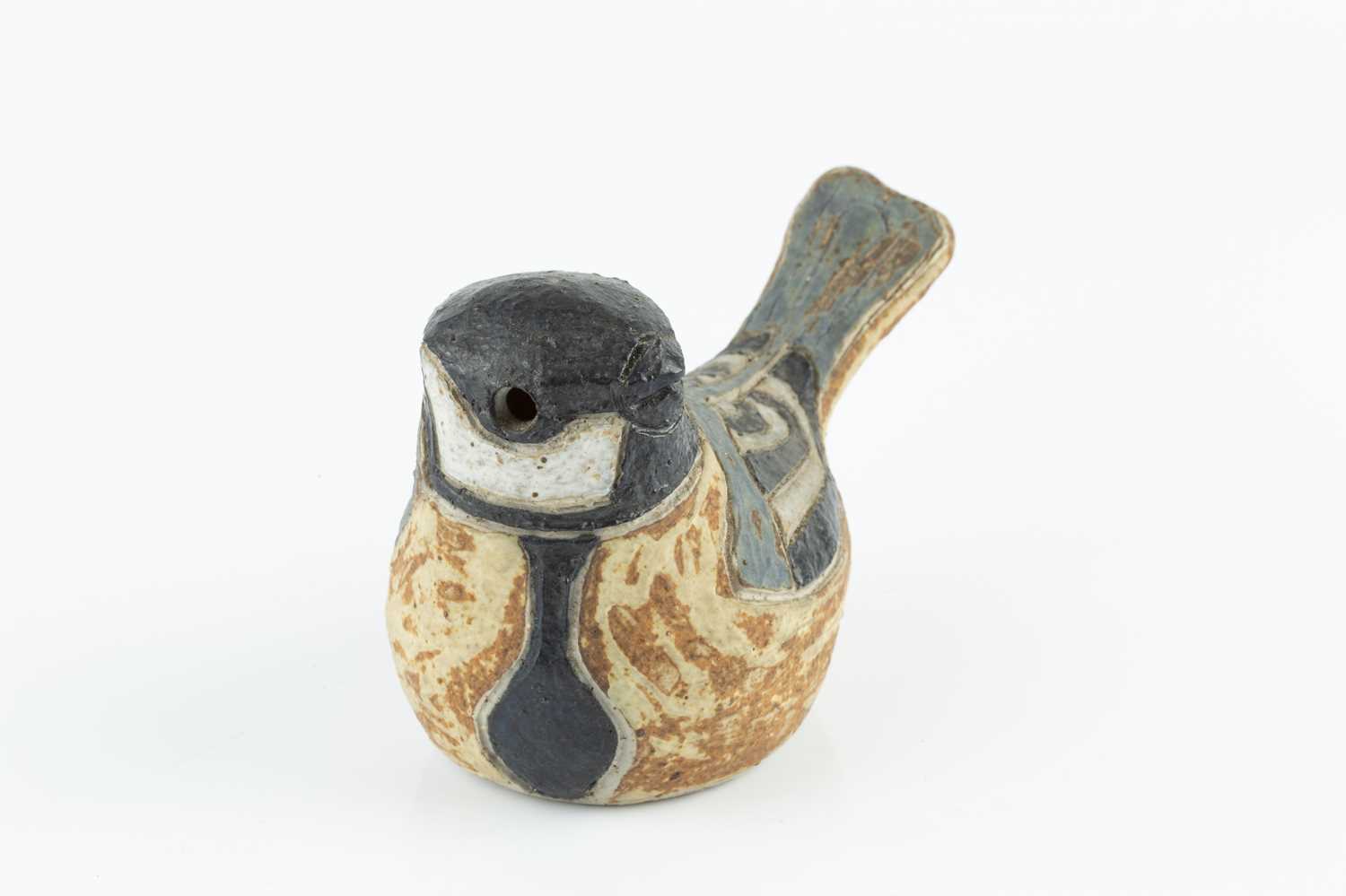 Rosemary Wren (1922-2013) at Oxshott Pottery Bluetit impressed potter's seal 10cm across. - Image 3 of 3