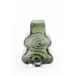 Geoffrey Baxter (1922-1995) for Whitefriars Cello vase green coloured glass pattern no.9675 18cm