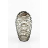 Fulvio Bianconi (1915-1996) Murano vase, circa 1970 black glass with threaded design 28cm high.