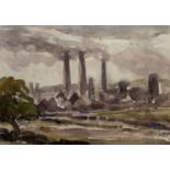 George Bissill (1896-1973) Industrial Landscape signed (lower right) watercolour 18 x 26cm.