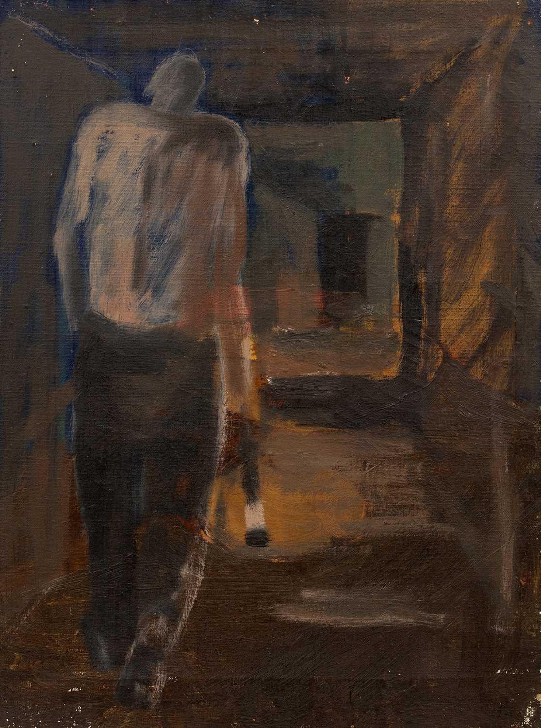George Bissill (1896-1973) Mining Sketch 3 oil on canvas 41 x 30cm, unframed.