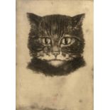 Henri Charles Guérard (1846-1897) Cat Head stamped monogram (lower) etching 20 x 14cm. Provenance: