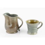 Walter Keeler (b.1942) Jug and a mug salt-glazed the jug 14cm high (2). Provenance: The Daphne Swann