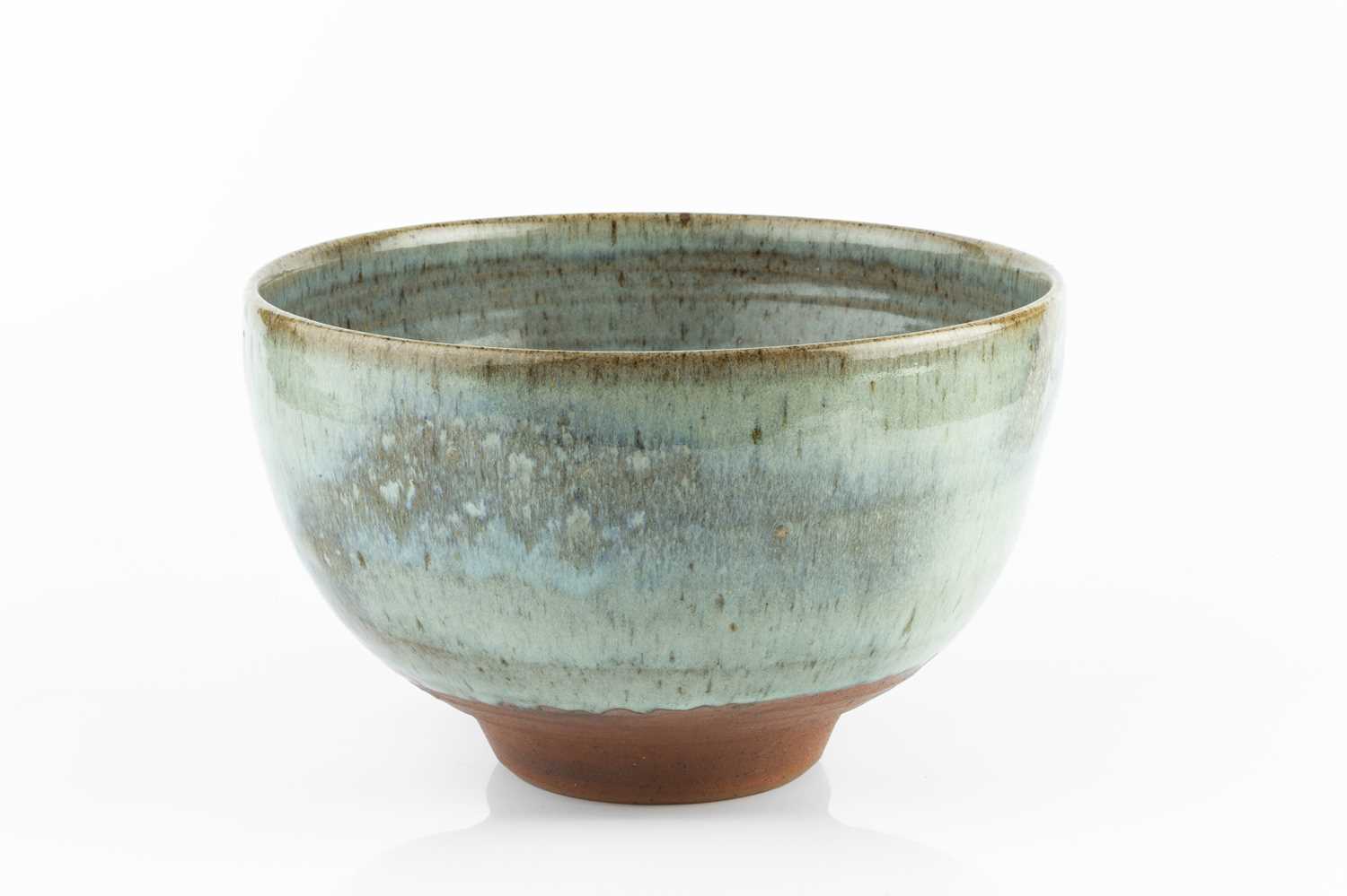 Ray Finch (1914-2012) at Winchcombe Pottery Large bowl blue glaze impressed potter's seal 16cm high,